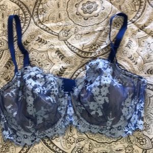 CS Dream Angels Unlined Demi 38D Blue New !